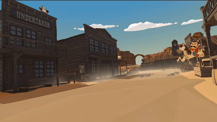Wild West Panic gif - town shootout