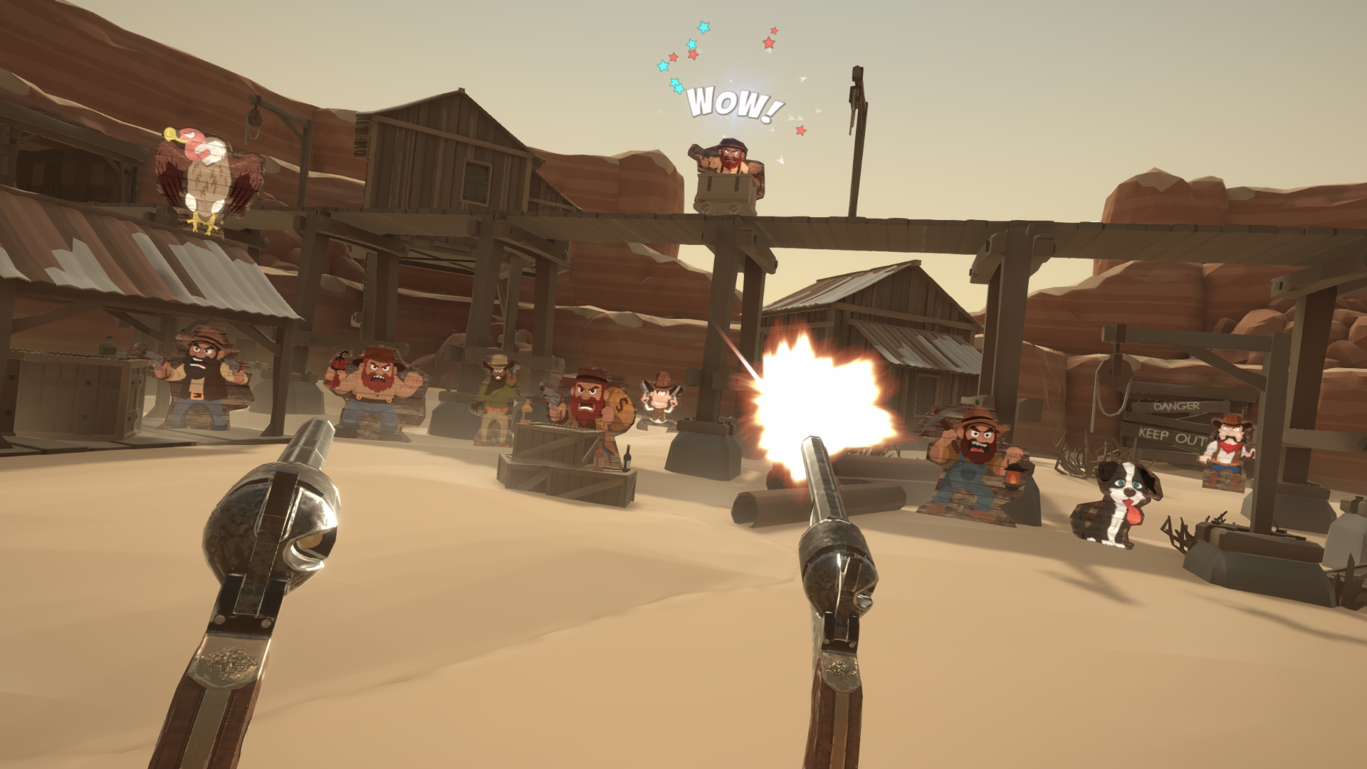 Wild West Panic screenshot - mining town scaffold