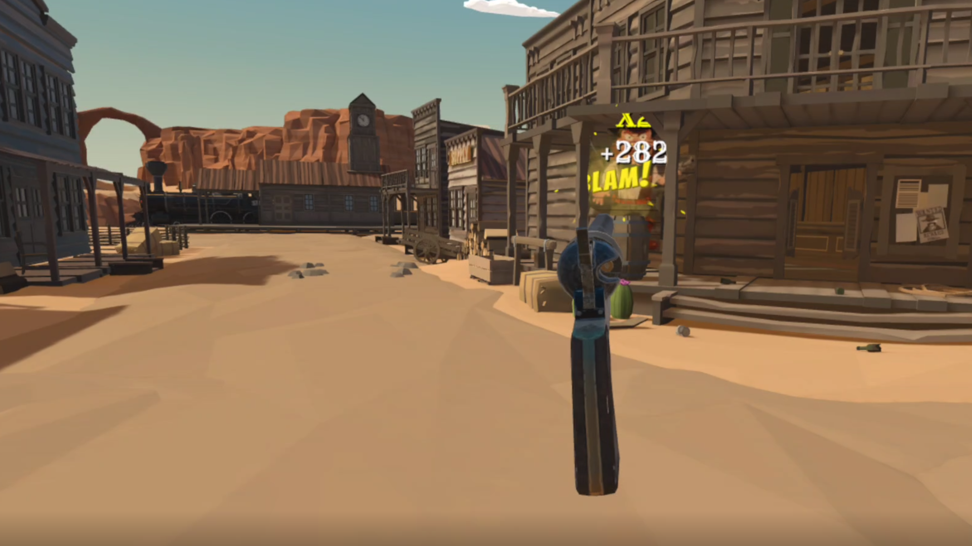 Wild West Panic screenshot - main street clock tower